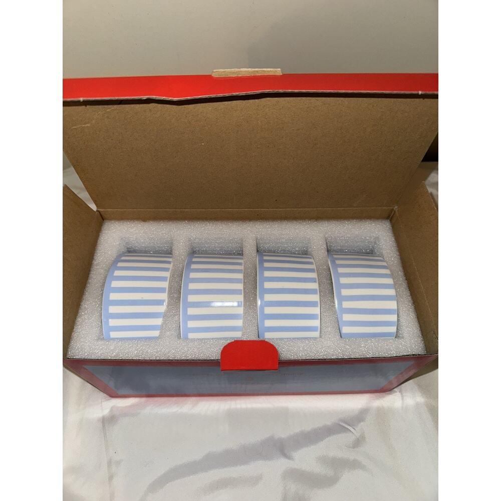 Round House Sicily Stripe Set of 4 Dip Bowls NEW IN BOX $50 MSRP